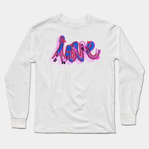 Squiggly Love! Long Sleeve T-Shirt by juliechicago